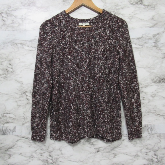 Madewell Marled Side Slit Knit Sweater Size Medium - Picture 3 of 14